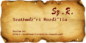 Szathmári Rozália névjegykártya