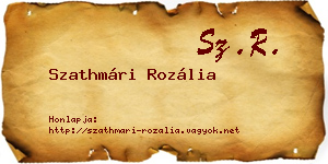 Szathmári Rozália névjegykártya