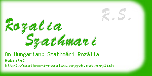 rozalia szathmari business card