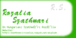 rozalia szathmari business card